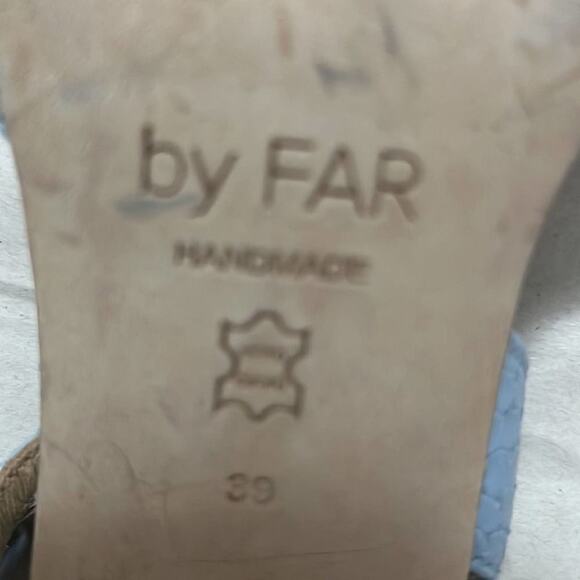 BY FAR BRIGETTE BLUE MID HEEL SANDALS SIZE‎ 9 - Picture 7 of 7